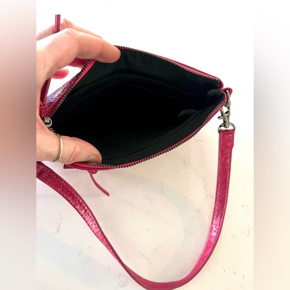 BARBAROSSA small hot Pink Leather Shoulder Bag, EUC - Picture 8 of 13